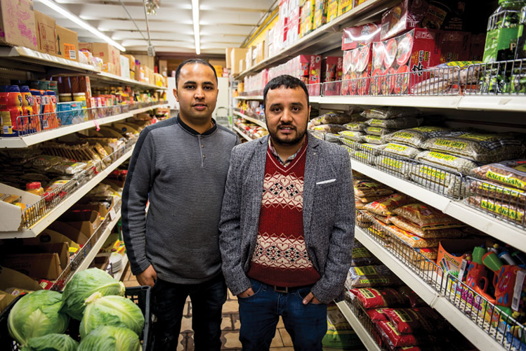 Central Kirana Store founders in their Nashville grocery store